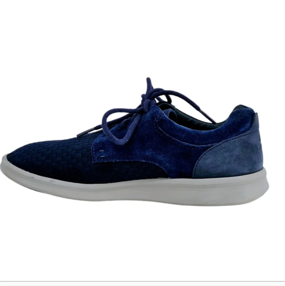 UGG Hepner Woven Lace-Up Sneakers Navy Suede Oxford Shoes Men 7.5